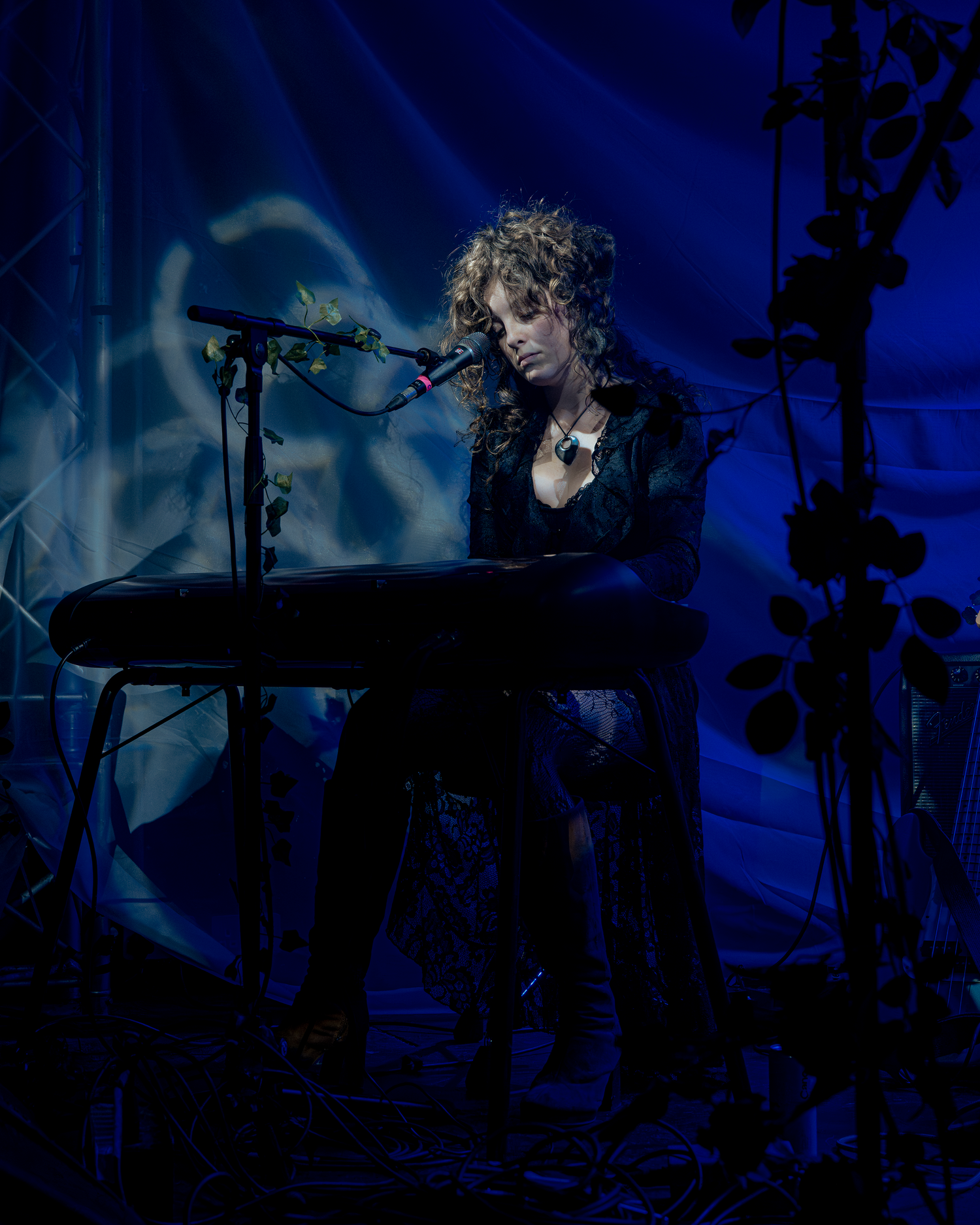 Heidi Curtis playing piano at The Cluny in Newcastle