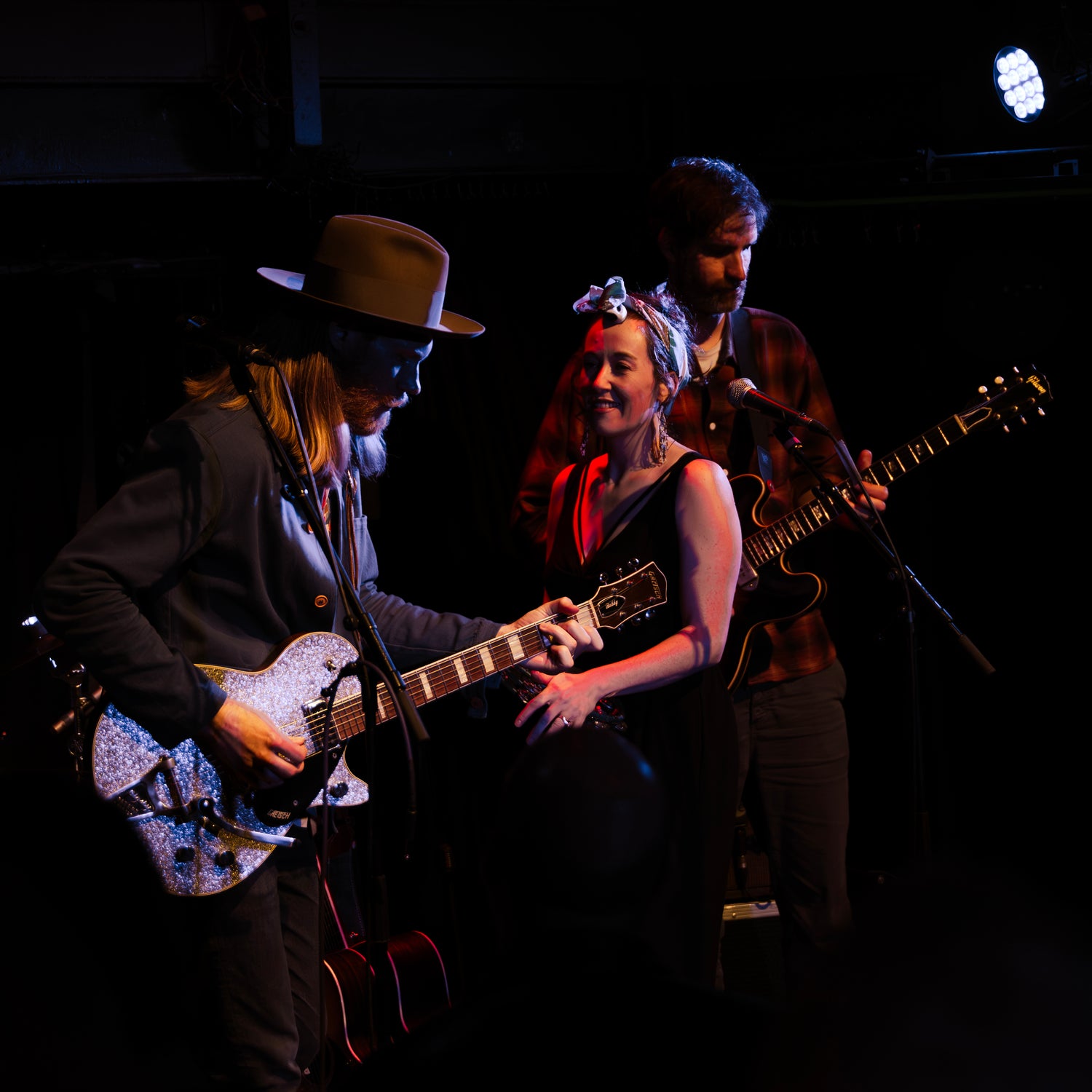 Jarrod Dickenson singing during intimate gig at The Cluny Newcastle