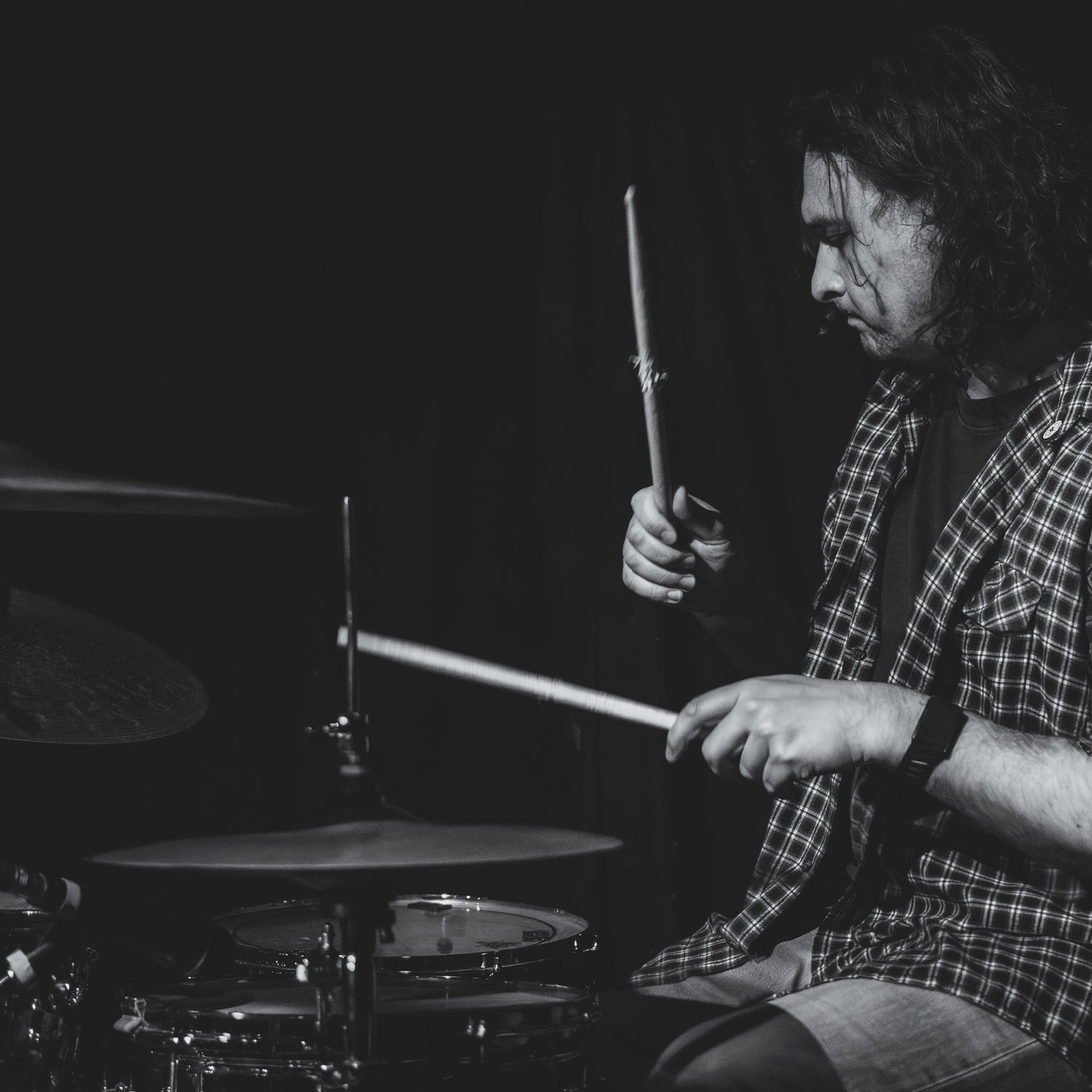 Drew Michael from Sam Fender Playing Drums
