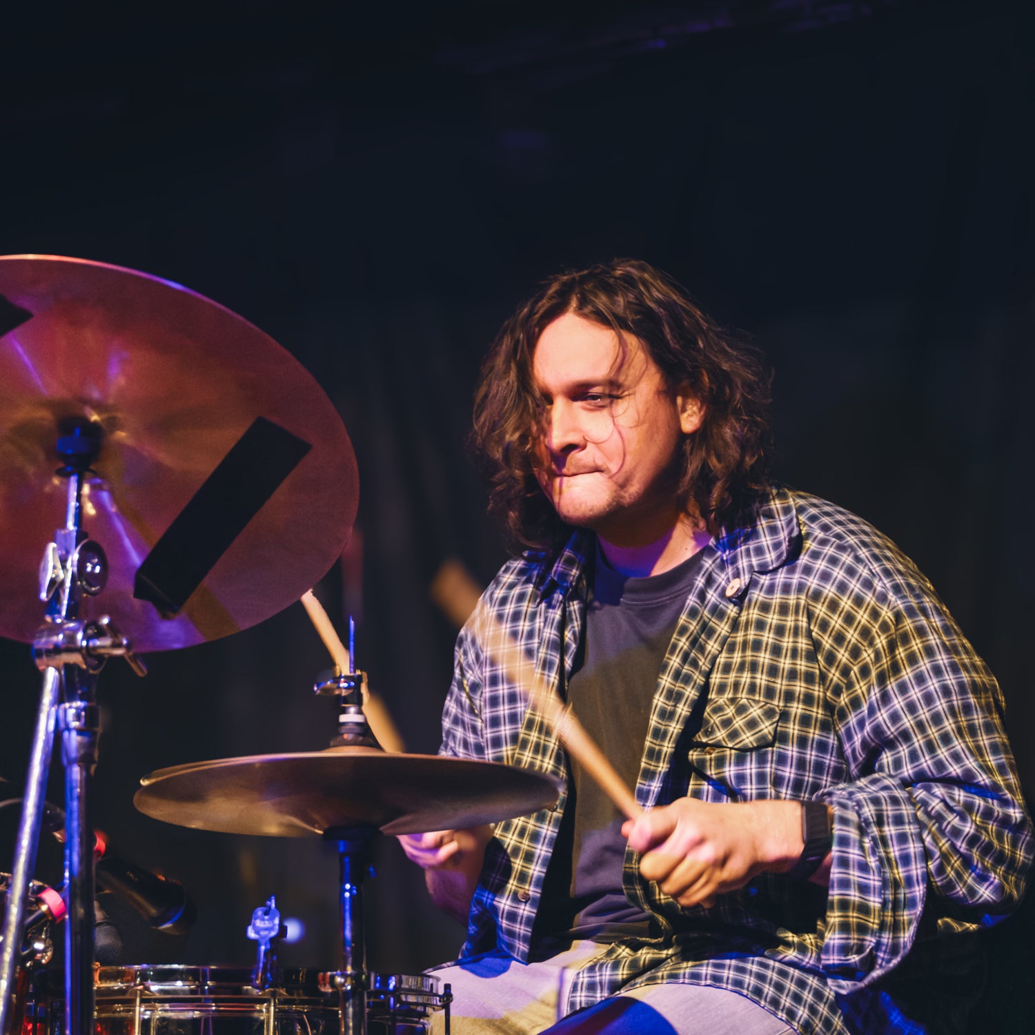 Drew Michael from Sam Fender Playing Drums